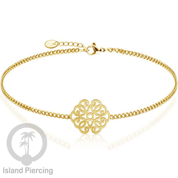 Gelang Tangan buatan Stainless Steel banyak pilihan motif. warna gold.