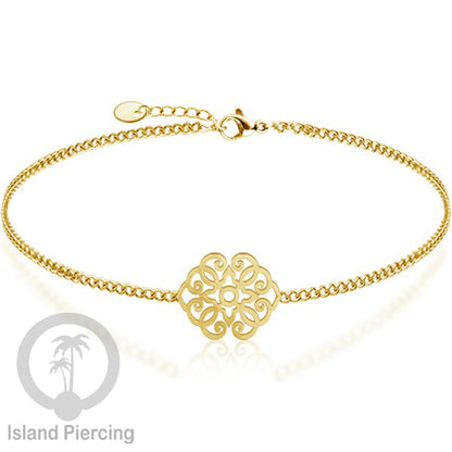 Gelang Tangan buatan Stainless Steel banyak pilihan motif. warna gold.