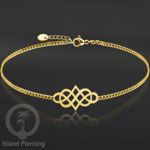 Gelang Tangan buatan Stainless Steel banyak pilihan motif. warna gold.