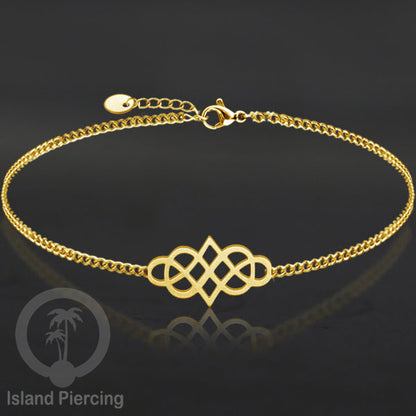 Gelang Tangan buatan Stainless Steel banyak pilihan motif. warna gold.