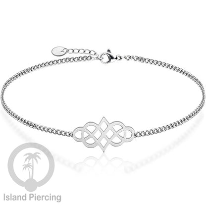 Gelang Tangan buatan Stainless Steel banyak pilihan motif. warna silver.