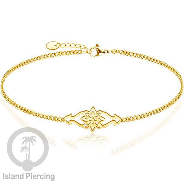 Gelang Tangan buatan Stainless Steel banyak pilihan motif. warna gold.
