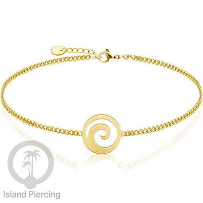 Gelang Tangan buatan Stainless Steel banyak pilihan motif. warna gold.
