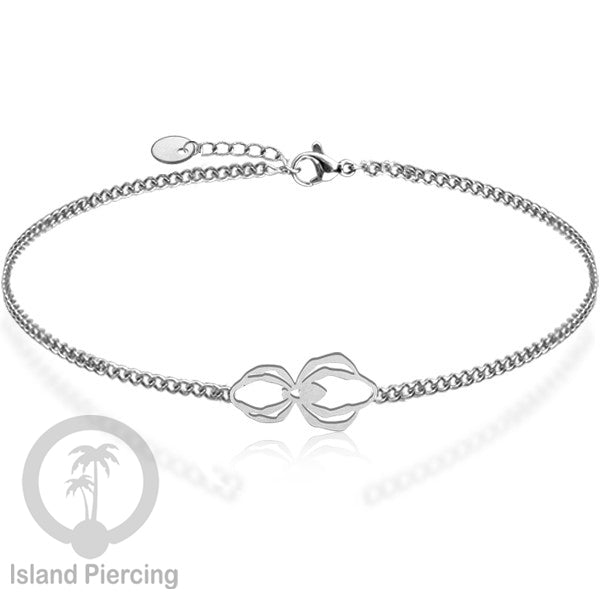 Gelang stainless steel, gelang laba-laba, gelang papan selancar, gelang ular, gelang mandala, warna silver.
