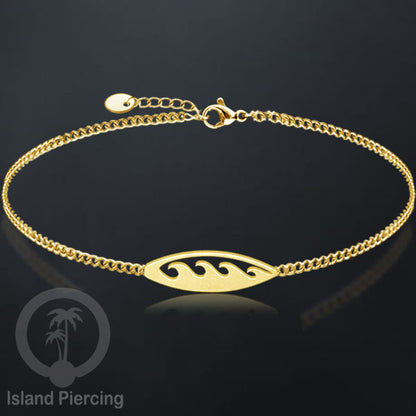 Gelang stainless steel, gelang laba-laba, gelang papan selancar, gelang ular, gelang mandala, warna gold.