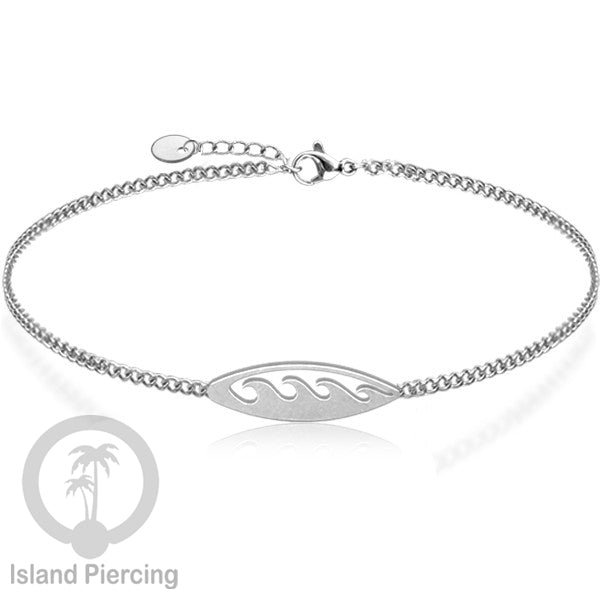 Gelang stainless steel, gelang laba-laba, gelang papan selancar, gelang ular, gelang mandala, warna silver.