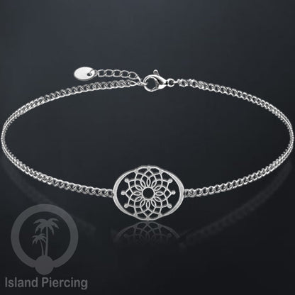 Gelang stainless steel, gelang laba-laba, gelang papan selancar, gelang ular, gelang mandala, warna silver.