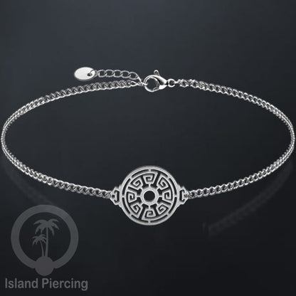 Gelang stainless steel, gelang laba-laba, gelang papan selancar, gelang ular, gelang mandala, warna silver.