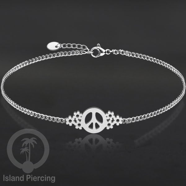 Gelang stainless steel, peace sign gelang, flower of life gelang, bat gelang, surf gelang, warna silver