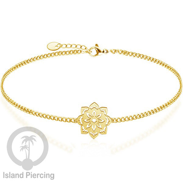Gelang stainless steel, peace sign gelang, flower of life gelang, bat gelang, surf gelang, warna gołd.