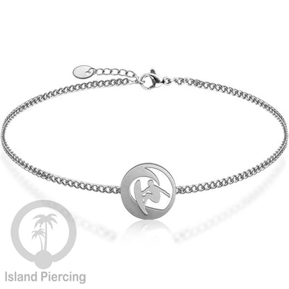 Gelang stainless steel, peace sign gelang, flower of life gelang, bat gelang, surf gelang, warna silver