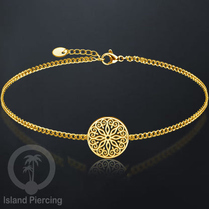 Gelang stainless steel, mandala gelang, pentagram gelang, mushroom gelang, warna gold atau silver.