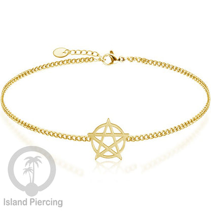 Gelang stainless steel, mandala gelang, pentagram gelang, mushroom gelang, warna gold atau silver.
