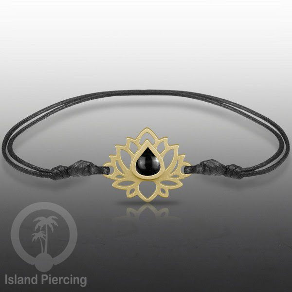Gelang Tangan Lotus buatan baja stainless steel warna gold dan silver dengan warna Epoxy