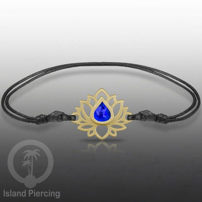 Gelang Tangan Lotus buatan baja stainless steel warna gold dan silver dengan warna Epoxy