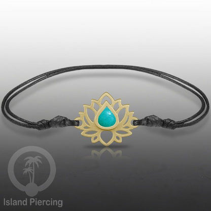 Gelang Tangan Lotus buatan baja stainless steel warna gold dan silver dengan warna Epoxy