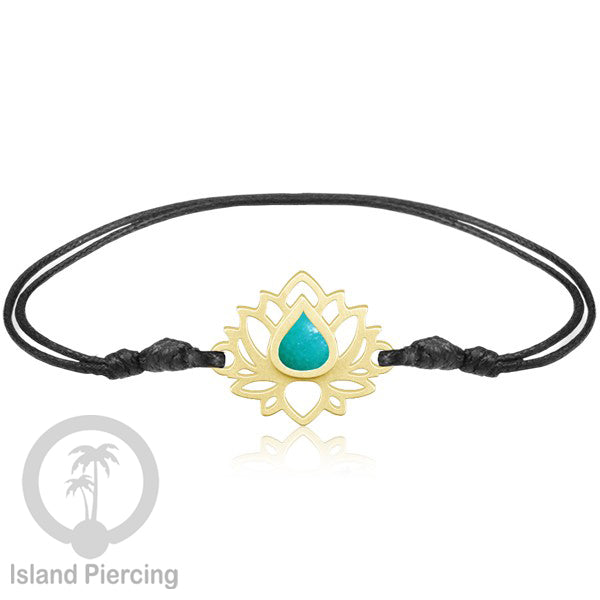 Gelang Tangan Lotus buatan baja stainless steel warna gold dan silver dengan warna Epoxy
