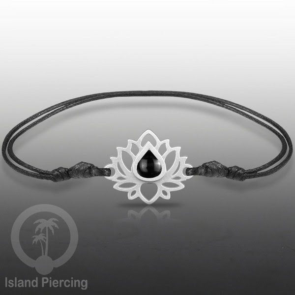Gelang Tangan Lotus buatan baja stainless steel warna gold dan silver dengan warna Epoxy