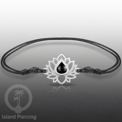 Gelang Tangan Lotus buatan baja stainless steel warna gold dan silver dengan warna Epoxy