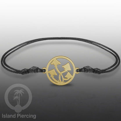 Gelang Tangan buatan baja Stainless Steel warna gold banyak pilihan motif. Cocok untuk Anak dan Dewasa