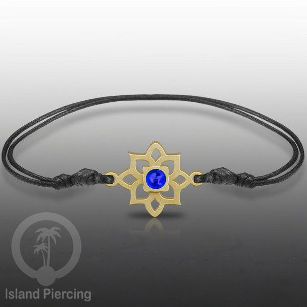 Gelang Tangan Stainless Steel motif Bunga dan Mandala warna gold dengan warna Epoxy
