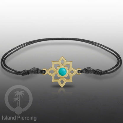 Gelang Tangan Stainless Steel motif Bunga dan Mandala warna gold dengan warna Epoxy