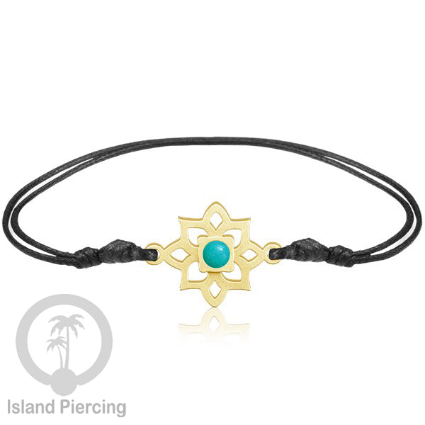 Gelang Tangan Stainless Steel motif Bunga dan Mandala warna gold dengan warna Epoxy