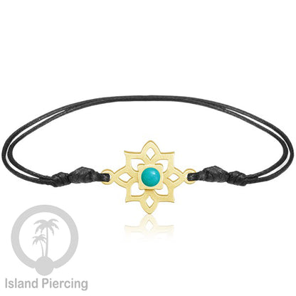 Gelang Tangan Stainless Steel motif Bunga dan Mandala warna gold dengan warna Epoxy