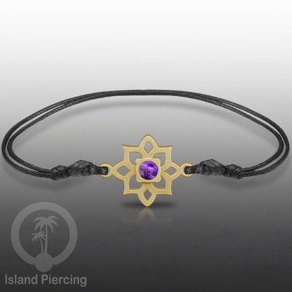 Gelang Tangan Stainless Steel motif Bunga dan Mandala warna gold dengan warna Epoxy