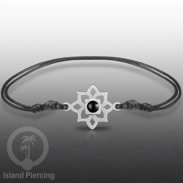 Gelang Tangan Stainless Steel motif Bunga dan Mandala warna silver dengan warna Epoxy