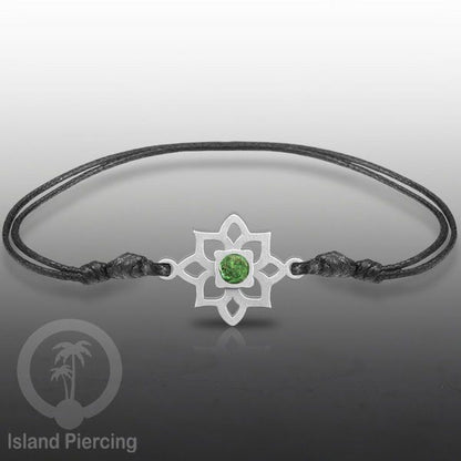 Gelang Tangan Stainless Steel motif Bunga dan Mandala warna silver dengan warna Epoxy