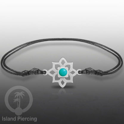 Gelang Tangan Stainless Steel motif Bunga dan Mandala warna silver dengan warna Epoxy