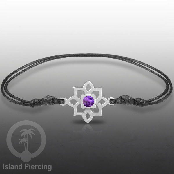 Gelang Tangan Stainless Steel motif Bunga dan Mandala warna silver dengan warna Epoxy