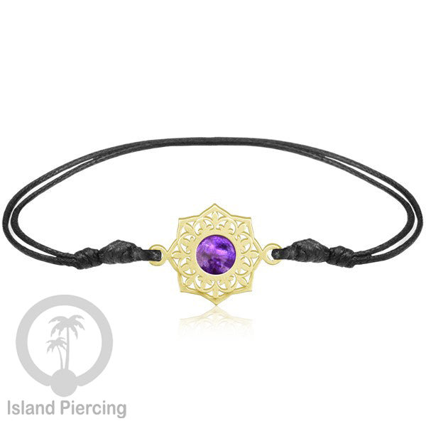 Gelang Tangan Stainless Steel motif Bunga dan Mandala warna gold dengan warna Epoxy