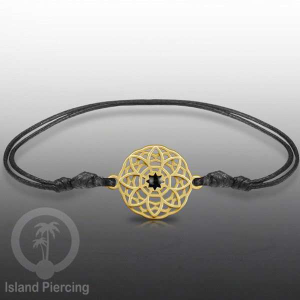 Gelang Tangan Stainless Steel desain Geometric dan Bunga warna gold isi warna Epoxy