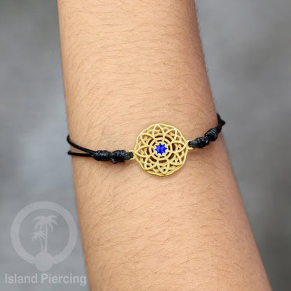Gelang Tangan Stainless Steel desain Geometric dan Bunga warna gold isi warna Epoxy
