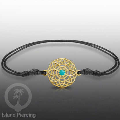 Gelang Tangan Stainless Steel desain Geometric dan Bunga warna gold isi warna Epoxy