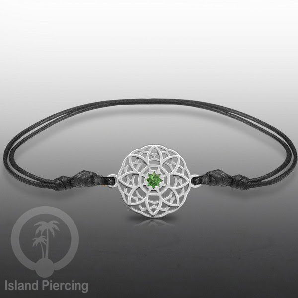 Gelang Tangan Stainless Steel desain Geometric dan Bunga warna silver isi warna Epoxy