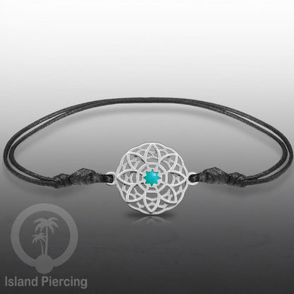 Gelang Tangan Stainless Steel desain Geometric dan Bunga warna silver isi warna Epoxy