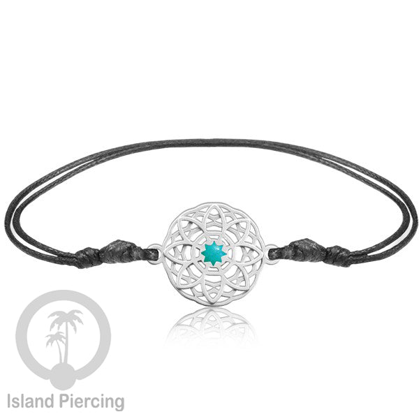 Gelang Tangan Stainless Steel desain Geometric dan Bunga warna silver isi warna Epoxy