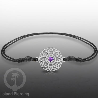 Gelang Tangan Stainless Steel desain Geometric dan Bunga warna silver isi warna Epoxy