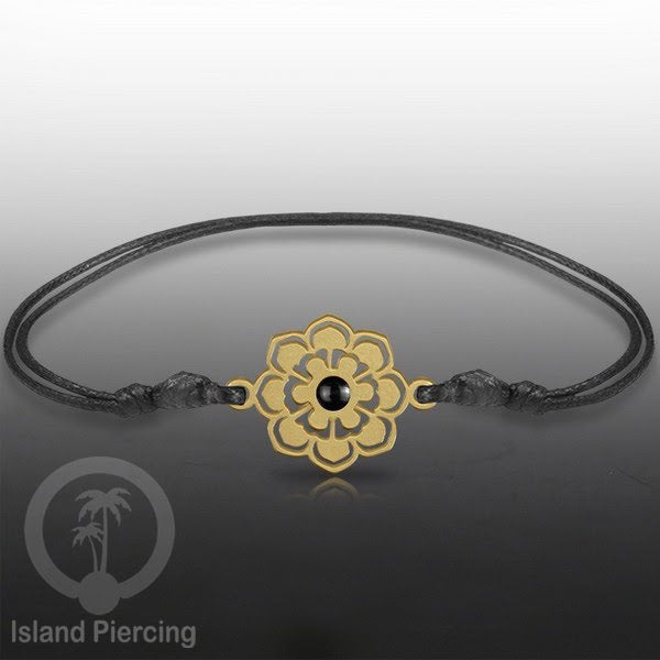 Gelang Tangan Stainless Steel desain Geometric dan Bunga warna gold isi warna Epoxy