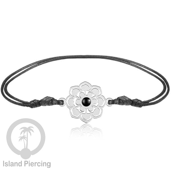 Gelang Tangan Stainless Steel desain Geometric dan Bunga warna silver isi warna Epoxy