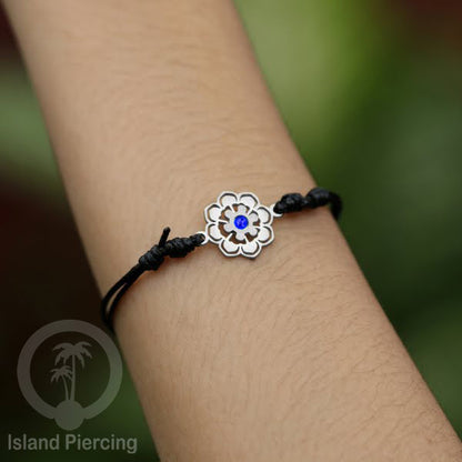 Gelang Tangan Stainless Steel desain Geometric dan Bunga warna silver isi warna Epoxy