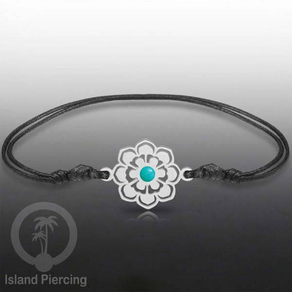 Gelang Tangan Stainless Steel desain Geometric dan Bunga warna silver isi warna Epoxy