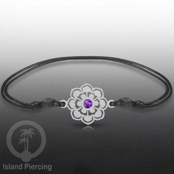 Gelang Tangan Stainless Steel desain Geometric dan Bunga warna silver isi warna Epoxy