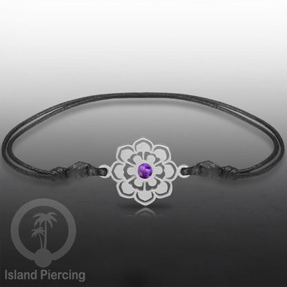 Gelang Tangan Stainless Steel desain Geometric dan Bunga warna silver isi warna Epoxy