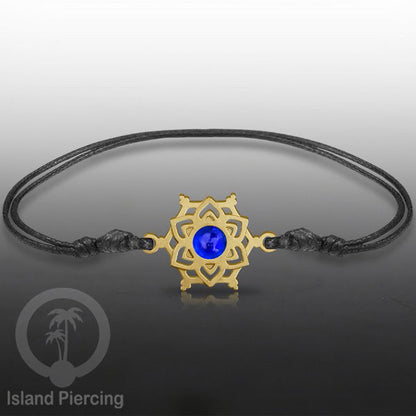 Gelang Tangan Stainless Steel motif Mandala dan Bunga warna gold dekorasi dengan Epoxy