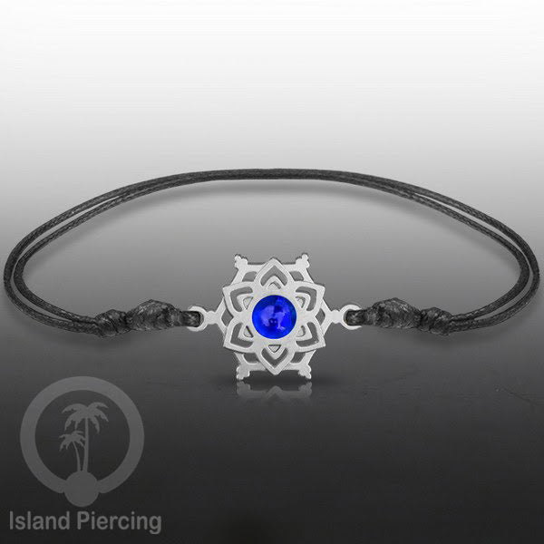 Gelang Tangan Stainless Steel motif Mandala dan Bunga warna silver dekorasi dengan Epoxy