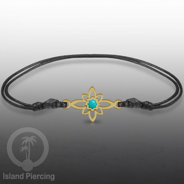 Gelang Tangan Stainless Steel motif Mandala dan Bunga warna gold dekorasi dengan Epoxy